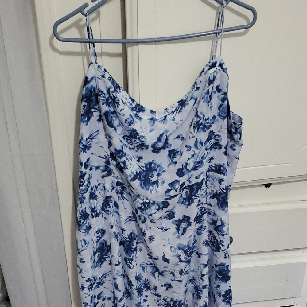 Abercrombie & Fitch Blue Tie-Dye Dress